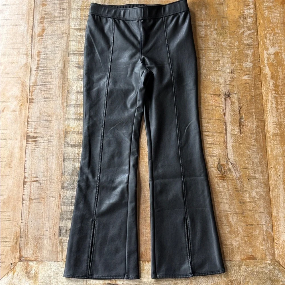 NWOT Abercrombie Kids Black Pleather Pants 9/10y